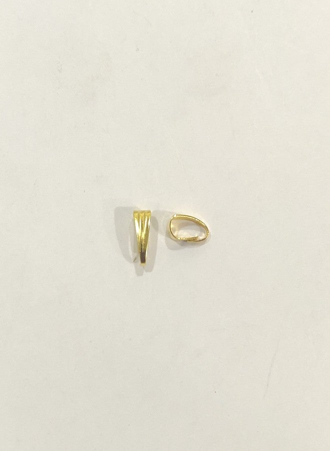Excellentcrafts Metal Pinch Pendant Hooks for Necklace Jewellery Making (Small, Gold) - Image 2